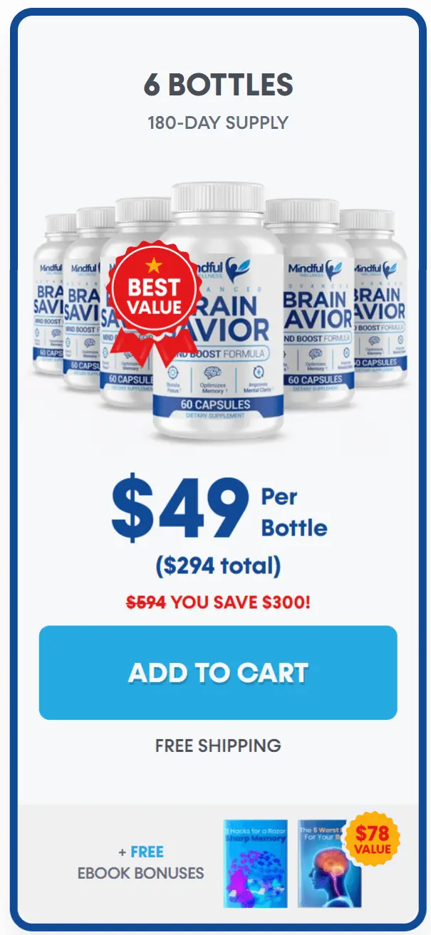 Brain Savior buy 6 bottle